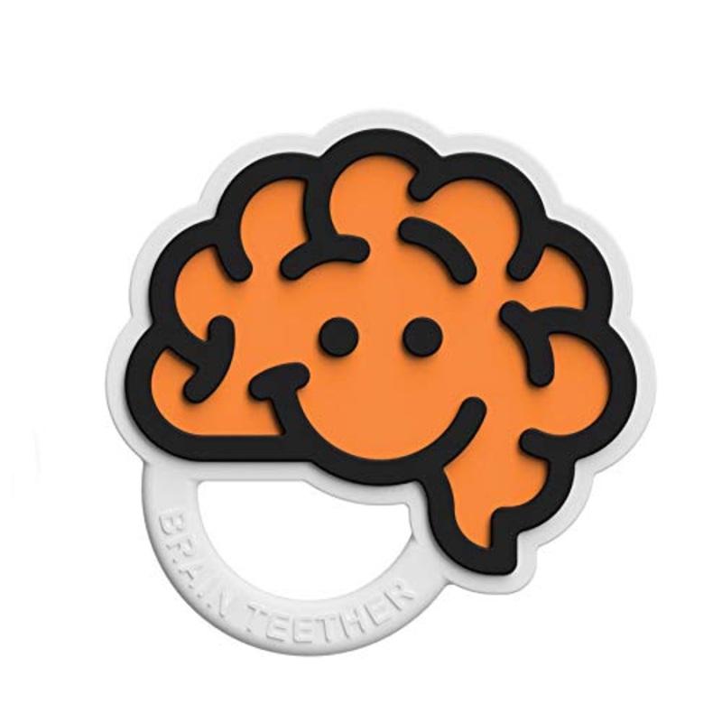 Fat Brain Toys Brain Teether Orange Baby Toys & Gifts for Babies