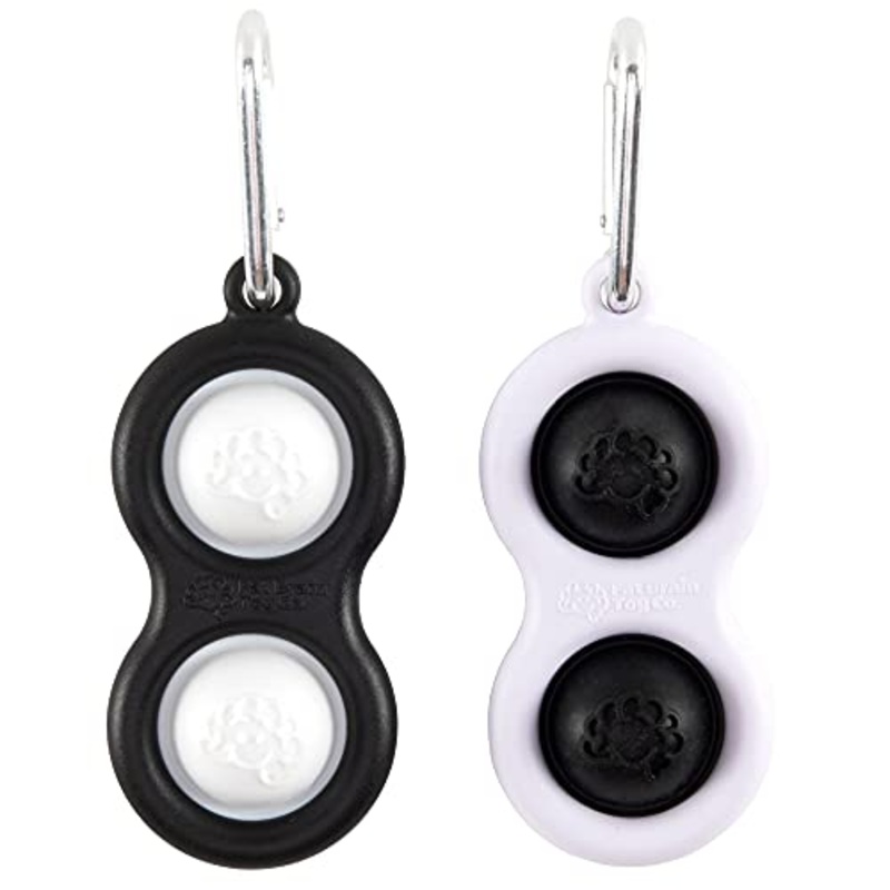 Fat Brain Toys Simpl Dimpl Black & White 2-Pack - Simpl Dimpl - Simple Dimple - Black & White 2-Pack Mind & Body for Ages 7 to 12