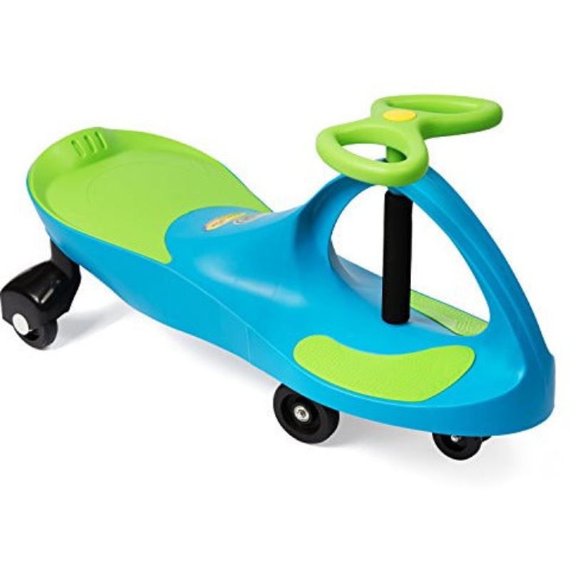PlasmaCar The Original by PlaSmart  Blue/Lime  Ride On Toy, Ages 3 yrs and Up, No Batteries, Gears, or Pedals, Twist, Turn, Wiggle for Endless Fun