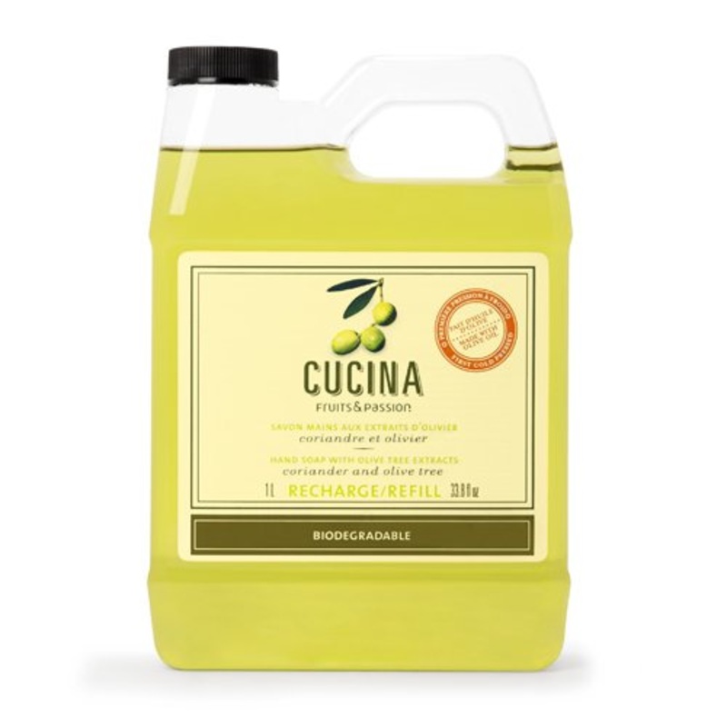 Cucina Fruits & Passion Coriander & Olive Tree Hand Soap - 33.8 oz Refill
