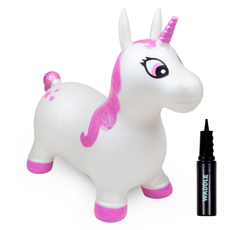 Flybar Waddle Animal Bouncy Hoppers, Indoor/Outdoor, Unicorn