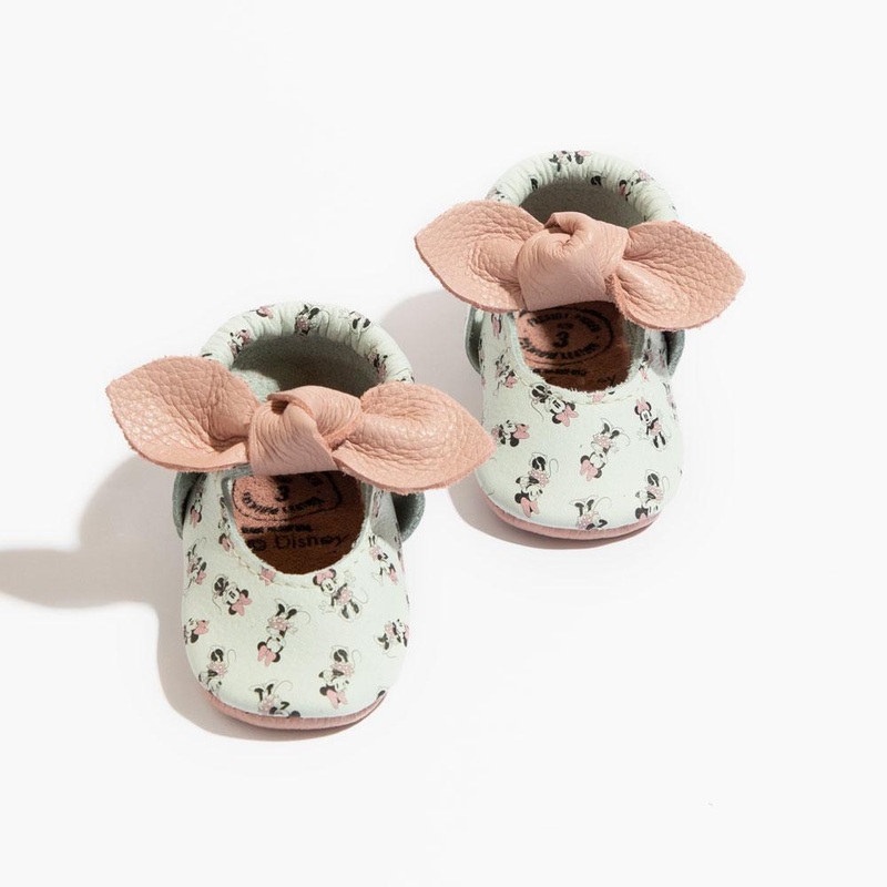 Freshly Picked All About Minnie Knotted Bow Mocc Mini Sole, Size 3