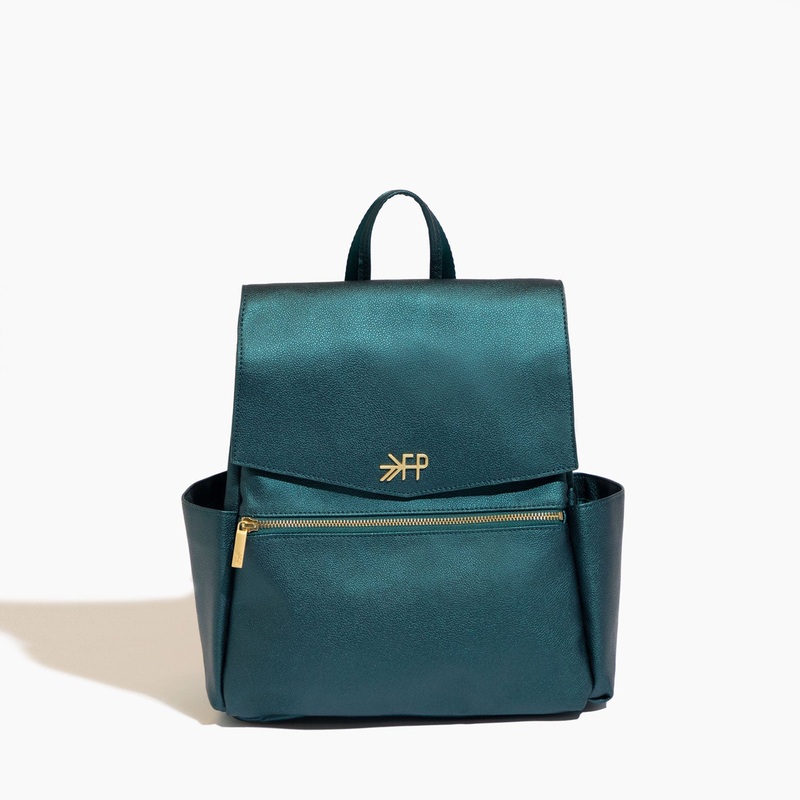 Freshly Picked Convertible Mini Classic Diaper Bag Backpack, Emerald