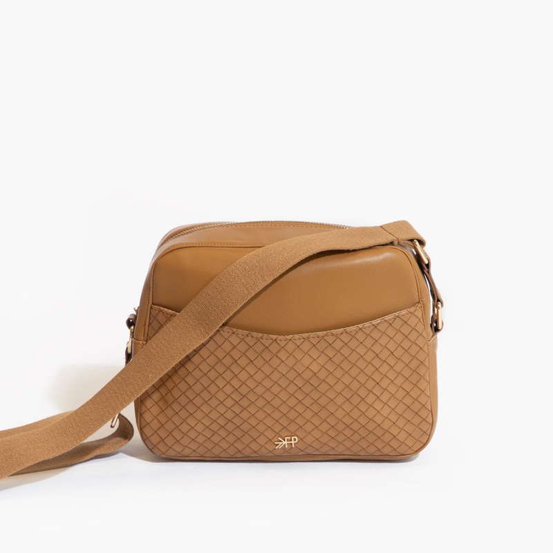 Freshly Picked Limited Edition York Crossbody Bag, Caramel Woven