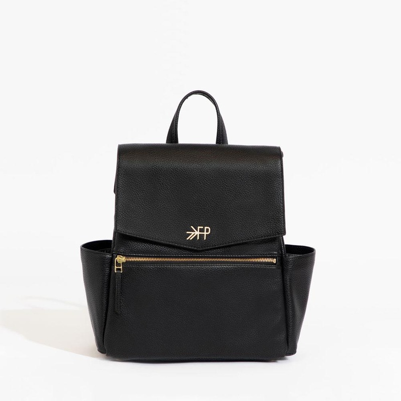 Freshly Picked Women's Convertible Mini Classic Diaper Bag Backpack V2, Ebony