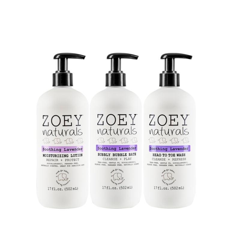 Zoey Naturals Lavender Bundle (Wash, Lotion, Bubble Bath)