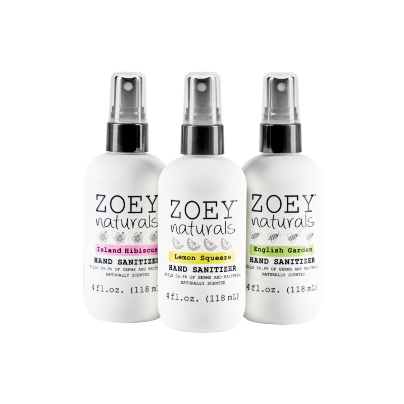 Zoey Naturals Sanitizer Bundle (Island Hibiscus, English Garden, Lemon Squeeze)