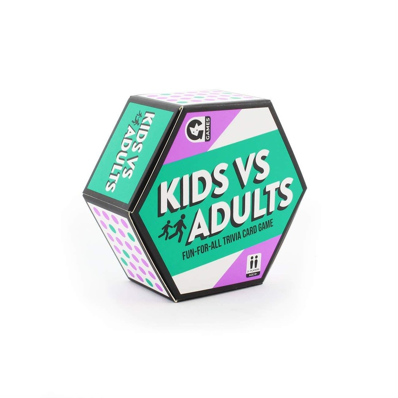 Ginger Fox Kids vs Adults Fun-for-All Trivia Card Game