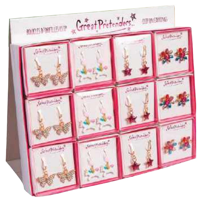 Great Pretenders USA Clip On Earrings, Assorted, PDQ