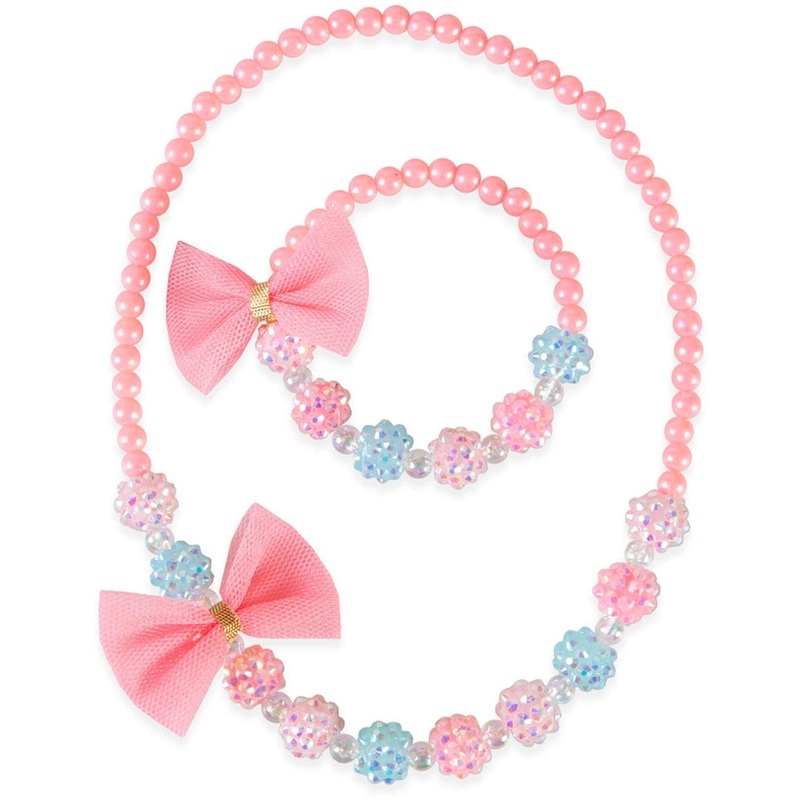 Great Pretenders USA Think Pink Necklace & Bracelet Set