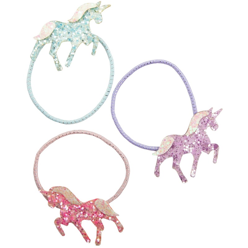 Great Pretenders USA Boutique Pretty Pony Ponytail Holders, 3pcs