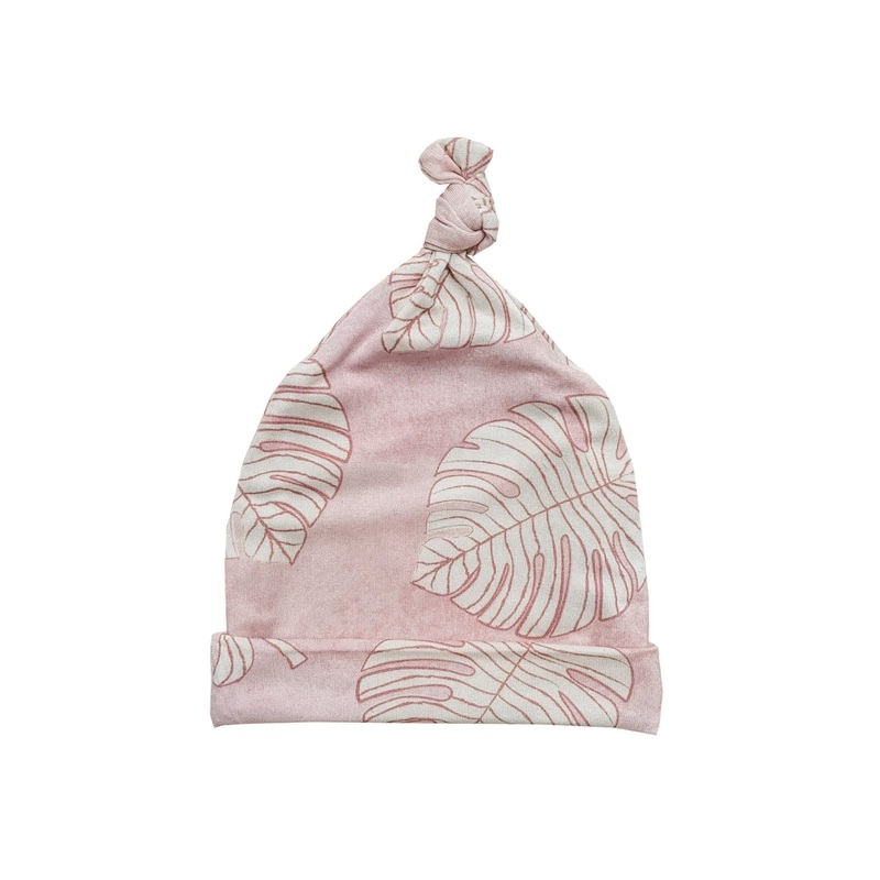 Florida Kid Co. Coral Monstera Knotted Hat