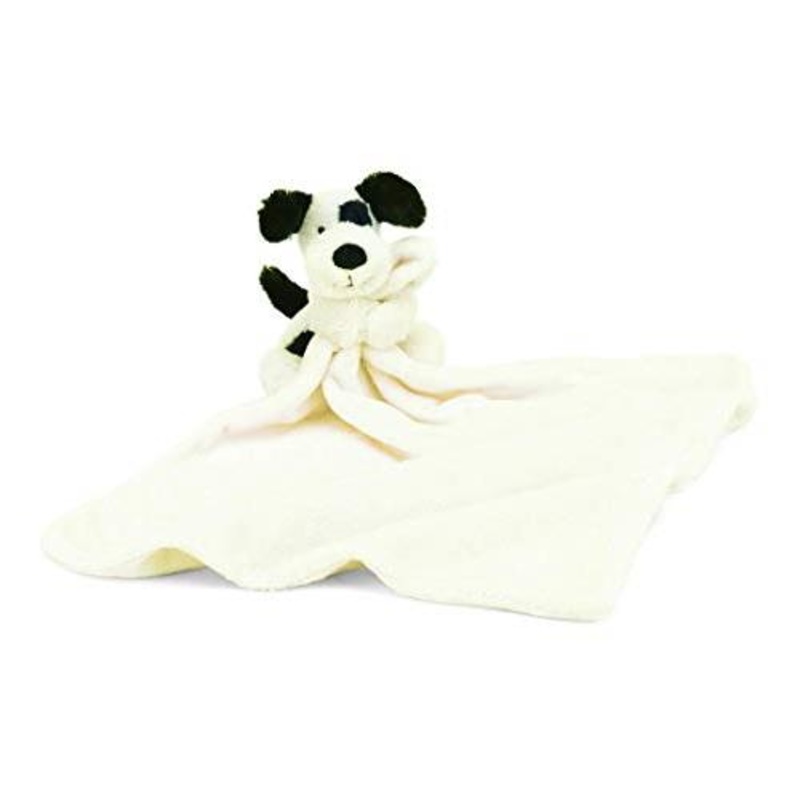 Jellycat Bashful Black & Cream Puppy Soother Security Blanket