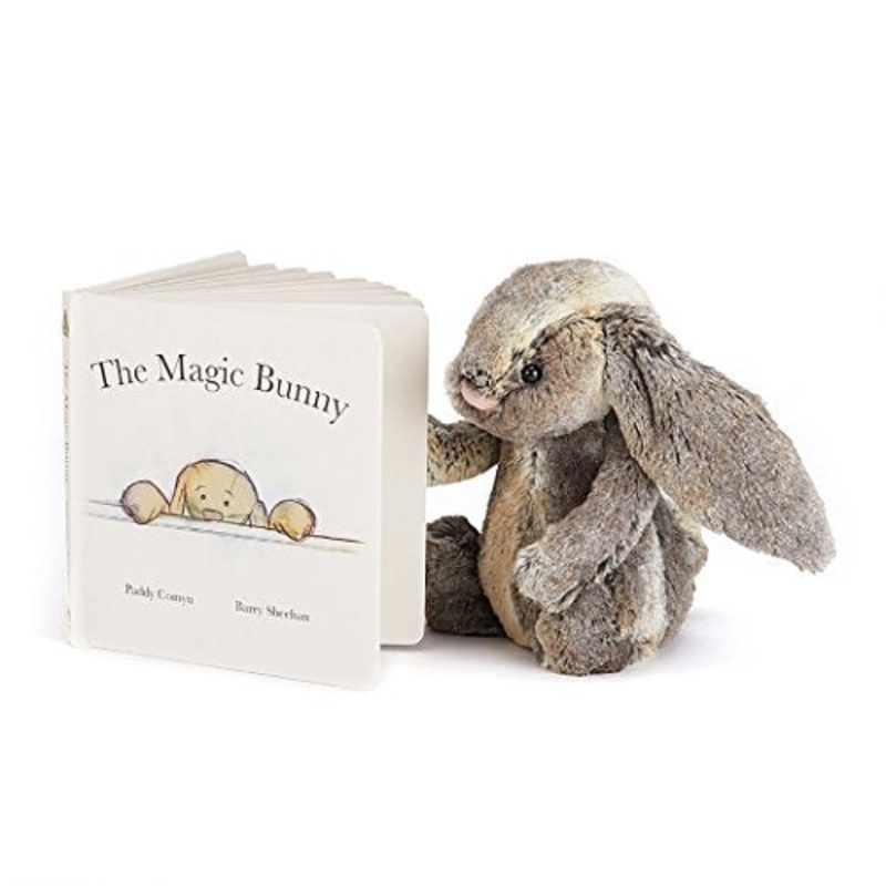 Jellycat Magic Bunny Board Book & Woodland Bunny Medium