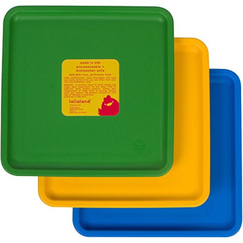 Lollaland Green/Yellow/Blue Plate Set