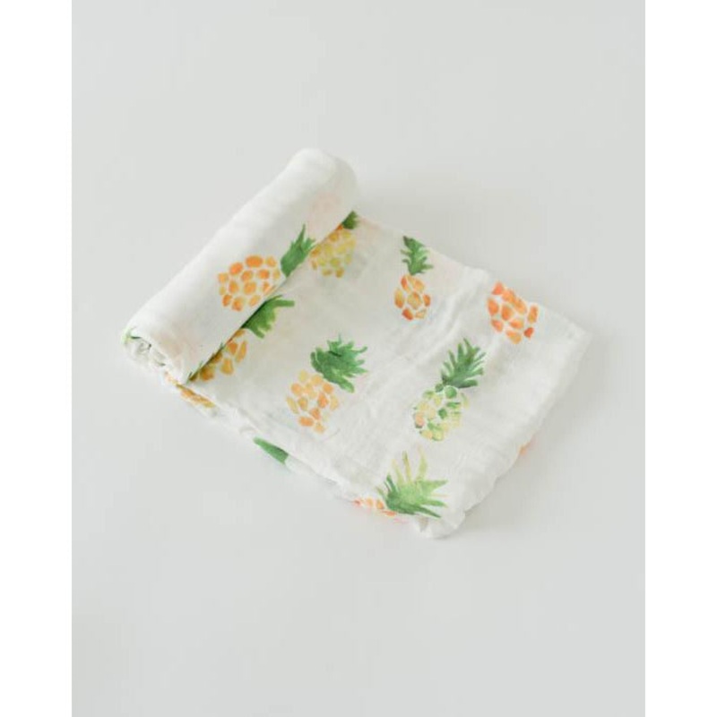 Little Unicorn Deluxe Muslin Swaddle Single, Pineapple
