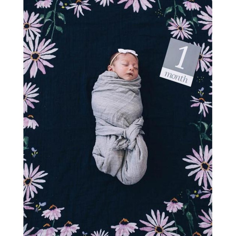 Little Unicorn Photo Blanket, Dark Coneflower