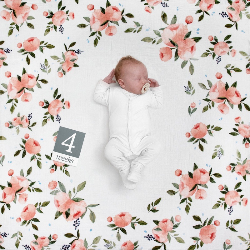 Little Unicorn Photo Blanket, Watercolor Roses
