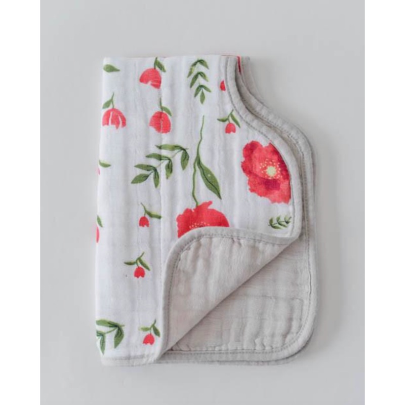 Little Unicorn Summer Poppy Cotton Muslin Burp Cloth