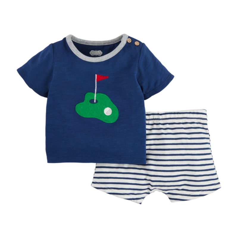 Mud Pie Golf Short Set 3-6M