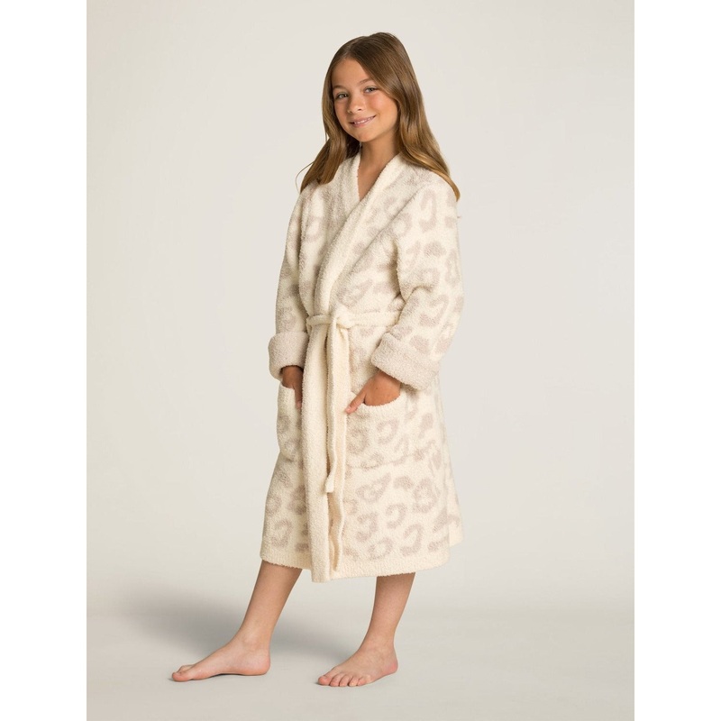 Barefoot Dreams CC YOUTH BITW ROBE CREAM-STONE 6/7