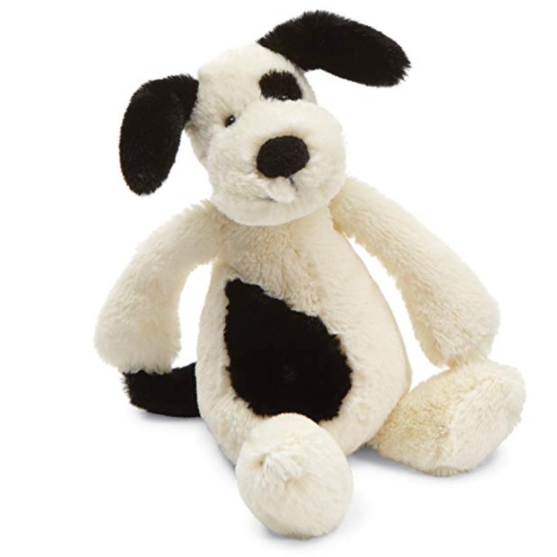 Jellycat Bashful Puppy Black & Cream, Small