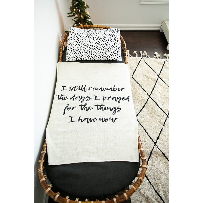 Modern Burlap I Still Remember Throw Blanket