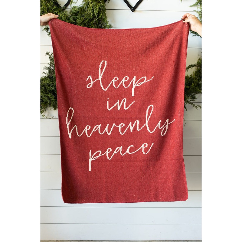 Modern Burlap Sleep In Heavenly Peace Rust Throw