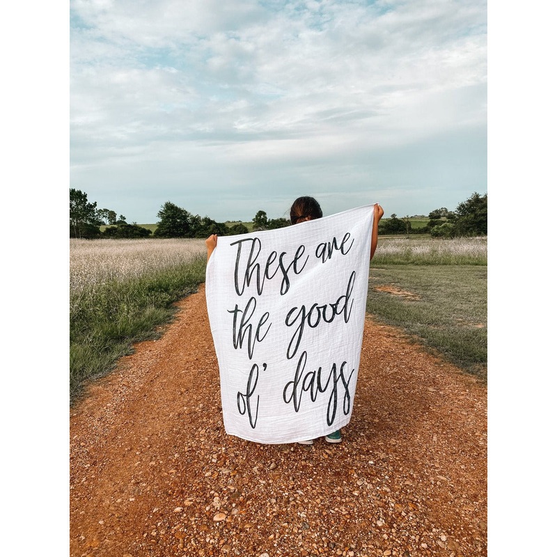 Modern Burlap The Are the Good Ol' Days Cotton Muslin Swaddle