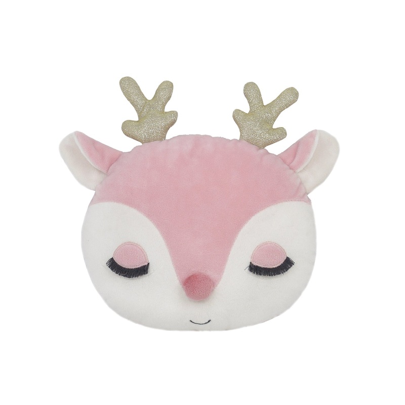 MON AMI Reindeer Accent Pillow, Pink