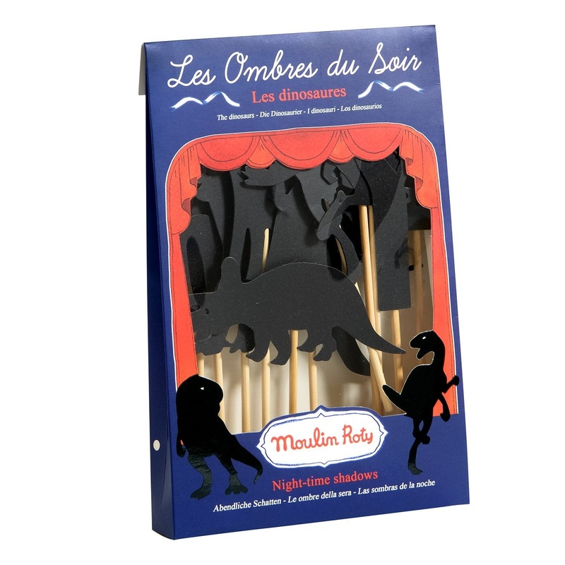 Moulin Roty Les Histoires Du Soir - Dinosaur Shadow Puppets Set of 9