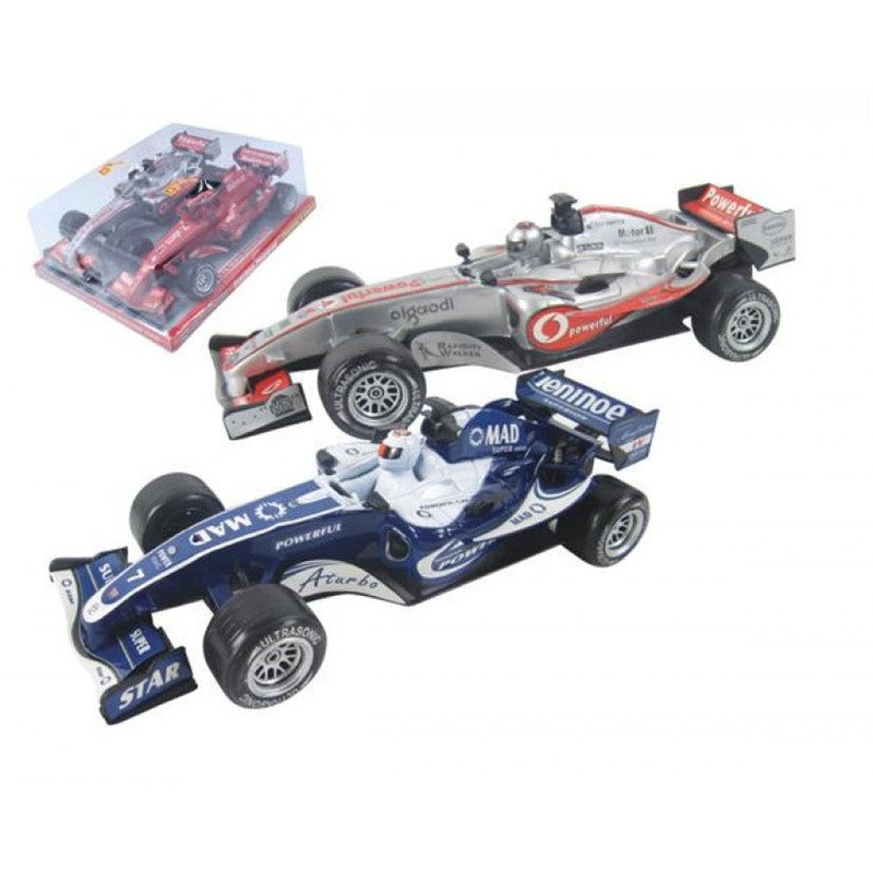 Master Toys & Novelties 2Pc 9.5" Lt/Sound Friction Formula 1 Racers
