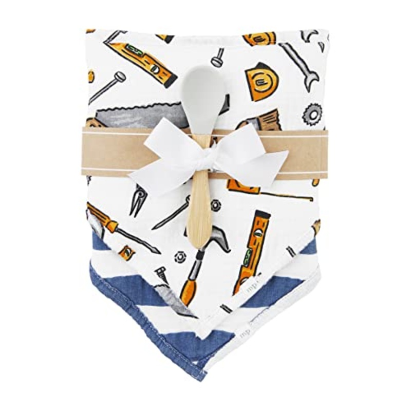 Mud Pie Tool Bib & Spoon Set