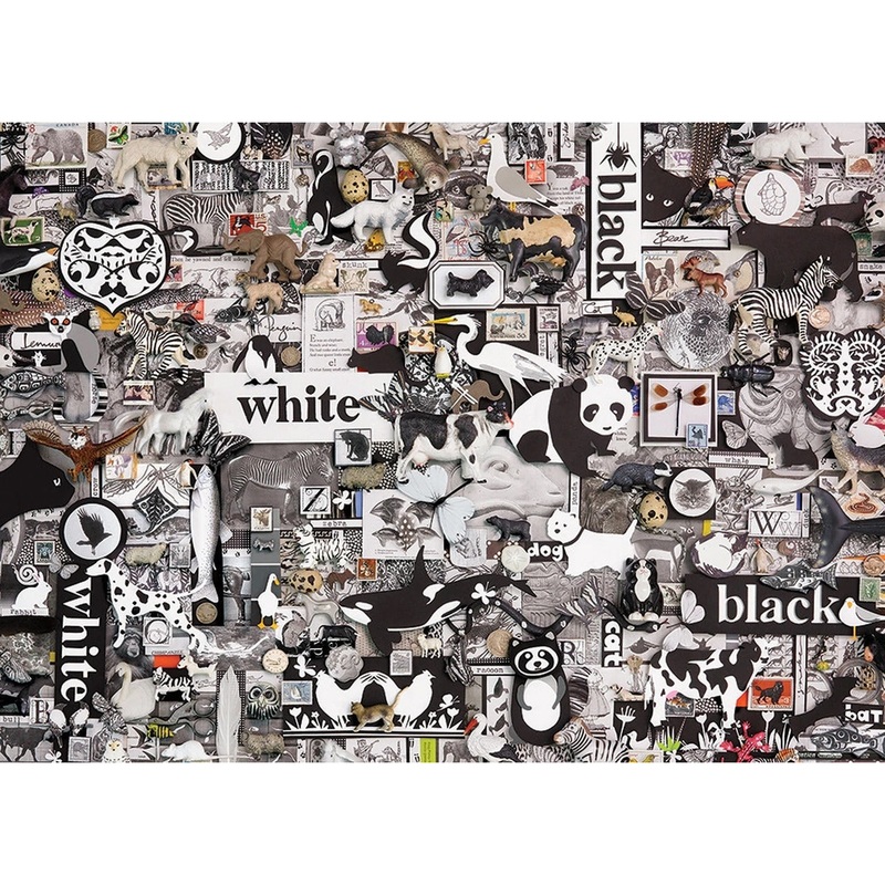 Cobble Hill Black and White Rainbow Project Puzzle, 1000 Pieces