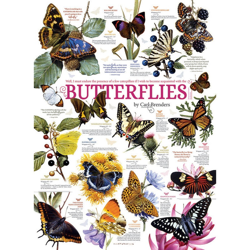 Cobble Hill Butterfly Collection Puzzle, 1000 Pieces