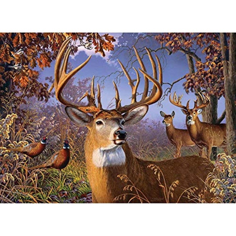 Cobble Hill Deer and Pheasant Jack Pine Puzzle, 1000 Pieces