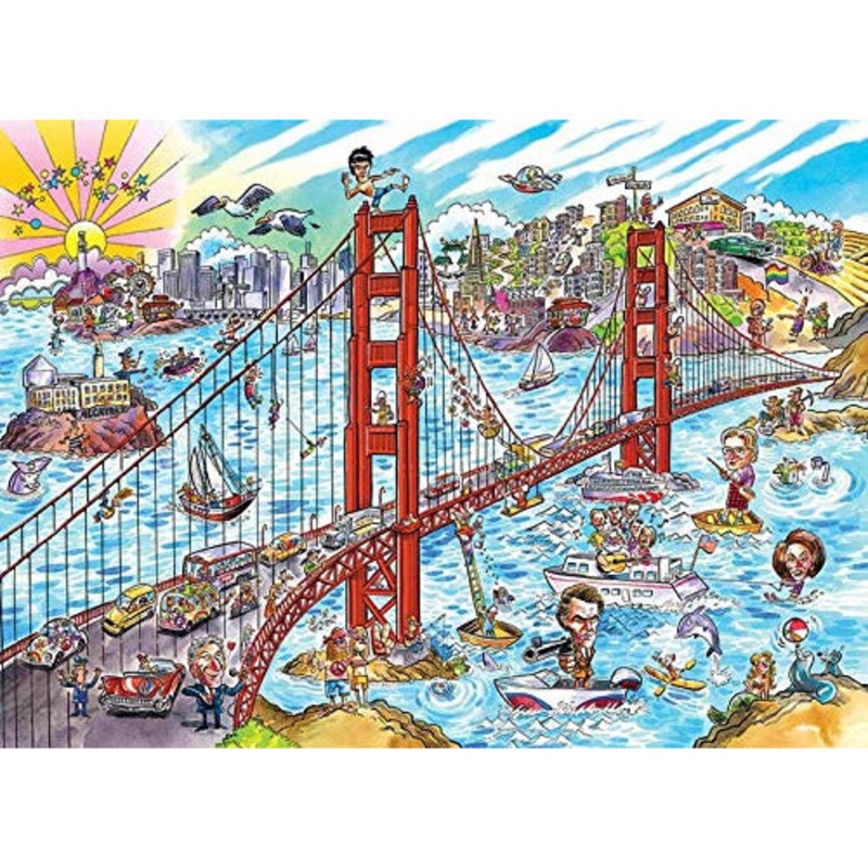 Cobble Hill Doodle Town: San Francisco Jigsaw Puzzle - 1000pc