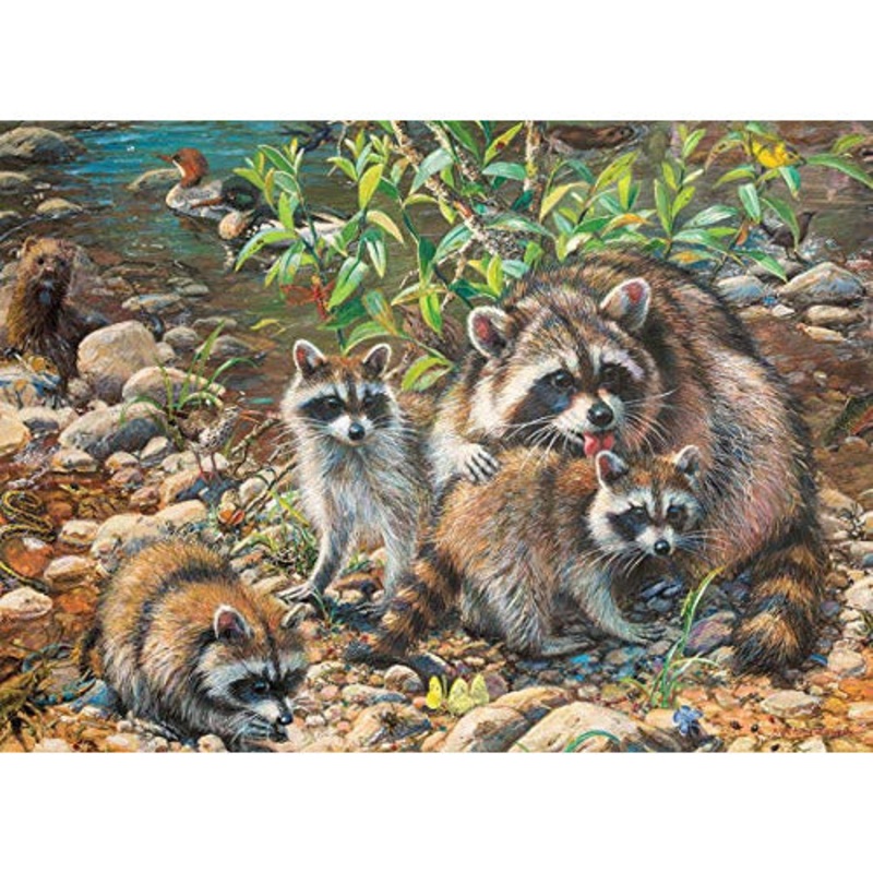 Cobble Hill Raccoon Family Puzzle, 350 Pieces