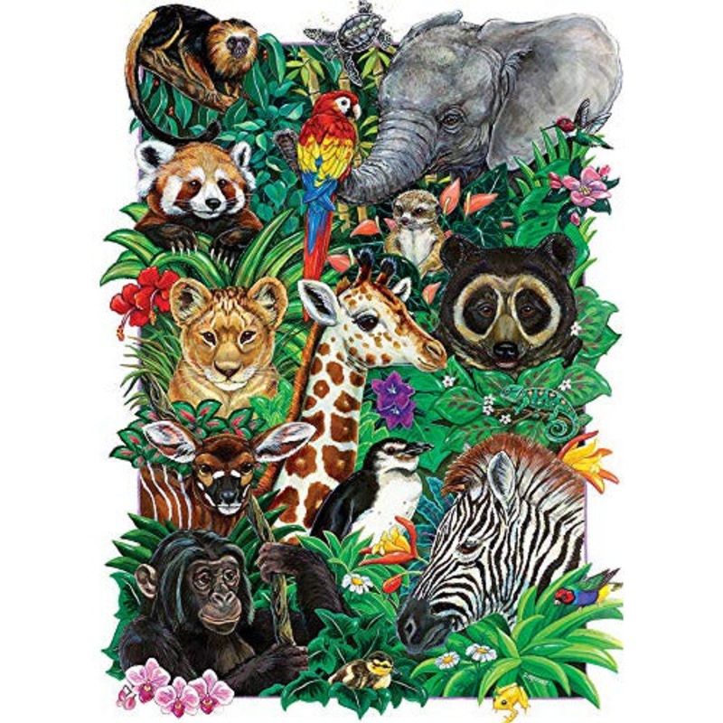 Cobble Hill - Safari Babies - 350 Piece Family Puzzle
