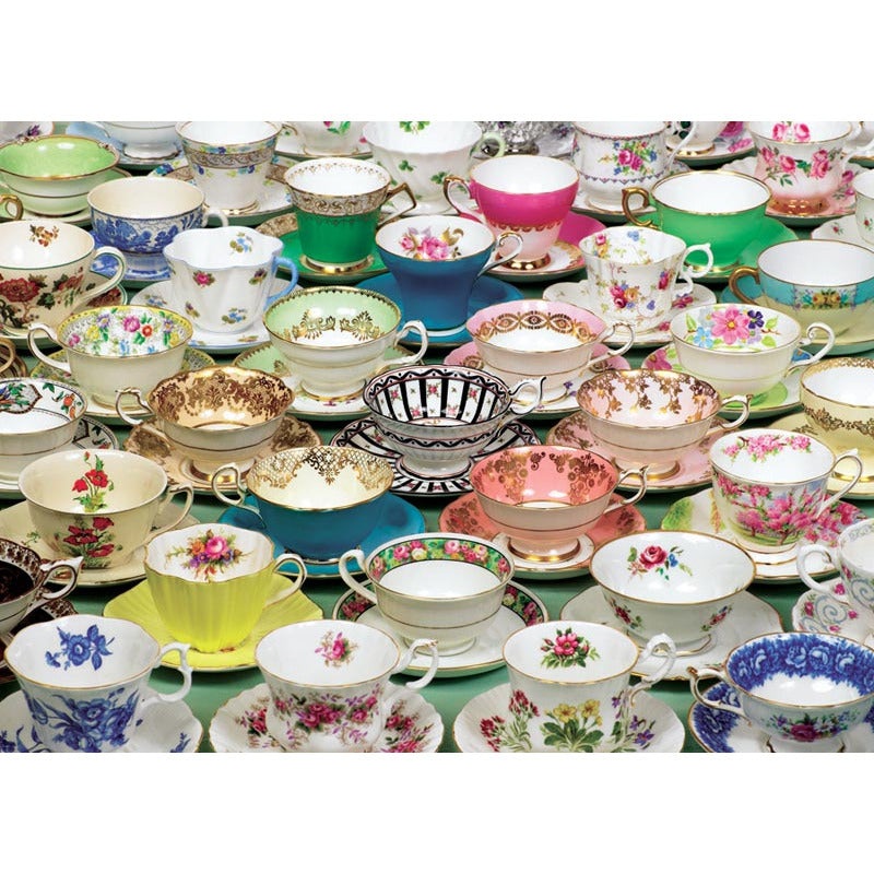Cobble Hill Tea Cups Jigsaw Puzzle, 1000 Pieces