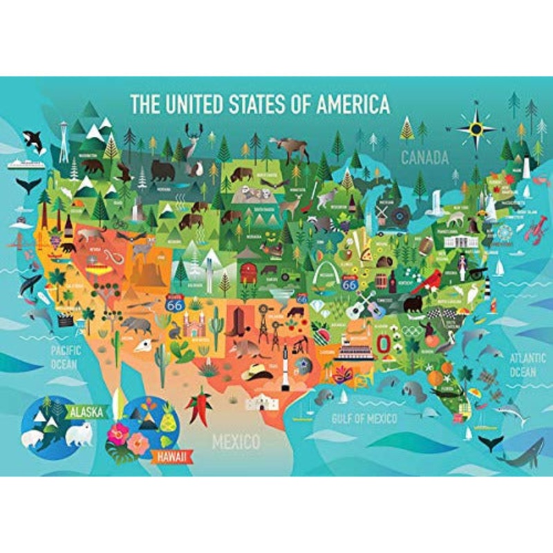Cobble Hill The United States of America Family Puzzle - 350 pieces