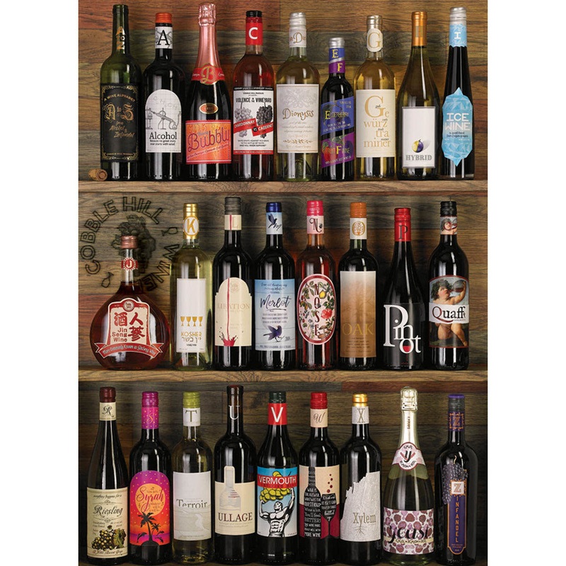 Cobble Hill Wine Alphabet Puzzle, 1000 Pieces