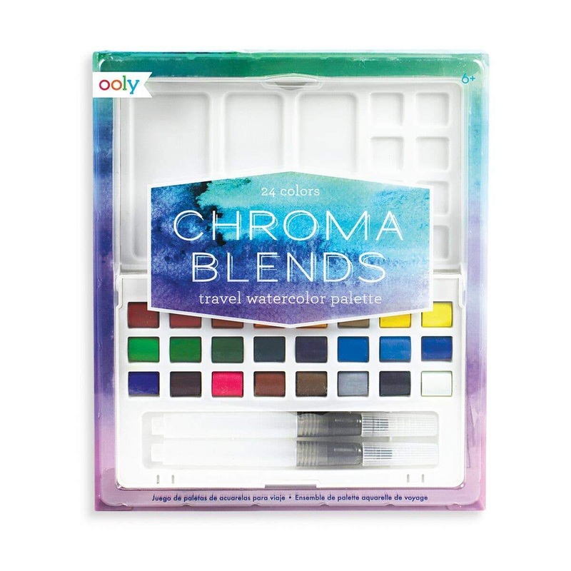 OOLY Chroma Blends Travel Watercolor Palette 27 Piece Set