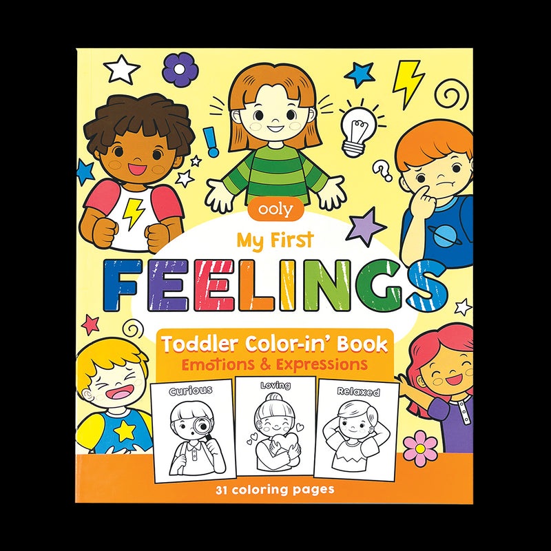 OOLY My First Feelings Toddler Color-In Book