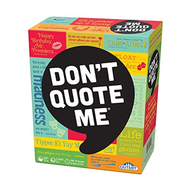 Outset Media Dont Quote Me Board Game - Test Your Knowledge of Pop Culture, Movie, Sports Quotes, and More