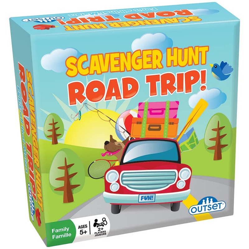 Outset Media Scavenger Hunt Road Trip - Traveling Card Game for Long Road Trips