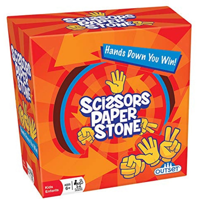 Outset Media Scissors Paper Stone Matching Card Game The Fast Slapping Card Color Matching Party Game