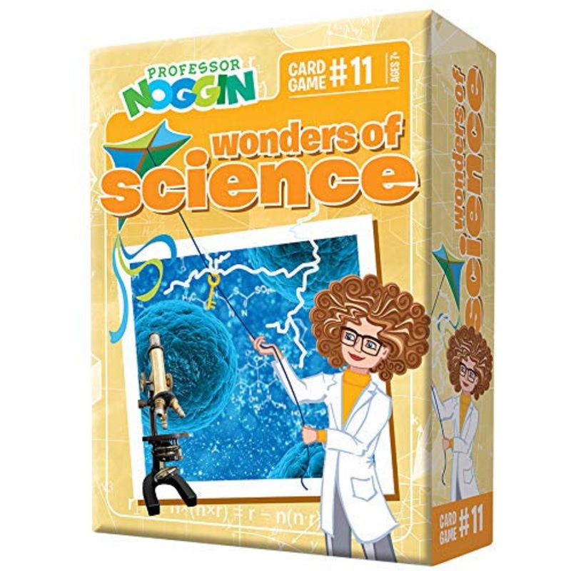 Professor Noggin's Wonders of Science Trivia Card Game - an Educational Trivia Based Card Game for Kids - Trivia, True or False, and Multiple Choice - Ages 7+ - Contains 30 Trivia Cards
