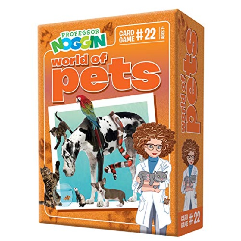 Professor Noggin's World of Pets Trivia Card Game, True or False, and Multiple Choice, Ages 7+