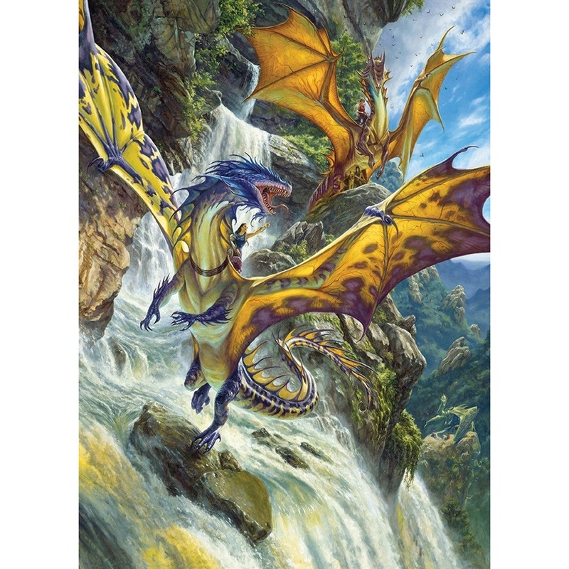 Cobble Hill Waterfall Dragons Jigsaw Puzzle, 1000 Pieces